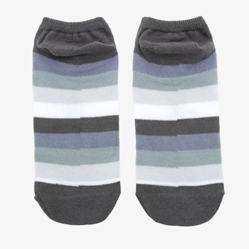 2/$12 Depresso Espresso Striped No-Show‎ Socks Hot Topic